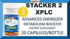 3 STACKER TWO XPLC Weight Loss Advanced Energizer Booster 20 Capsules 3 Bottles