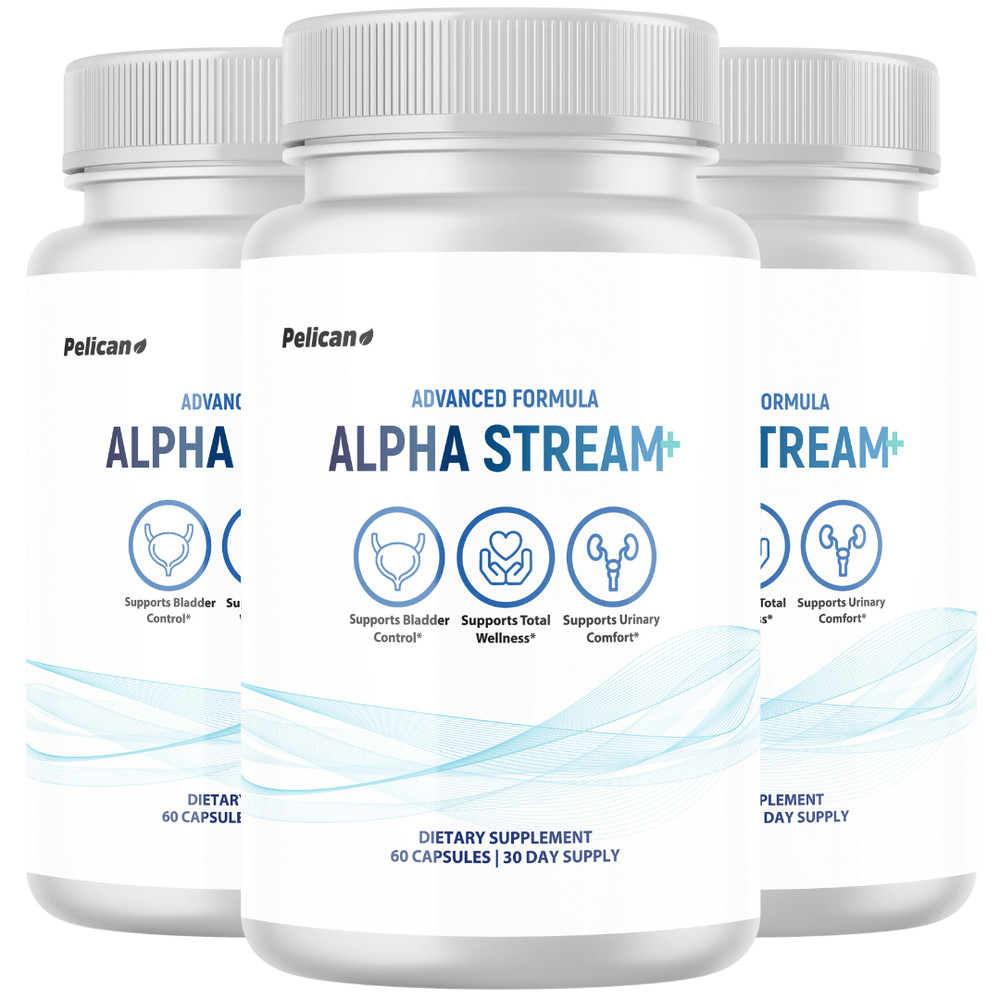 Alpha Stream + – Prostate Support- 3 Bottles- 180 Capsules