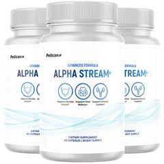Alpha Stream + – Prostate Support- 3 Bottles- 180 Capsules