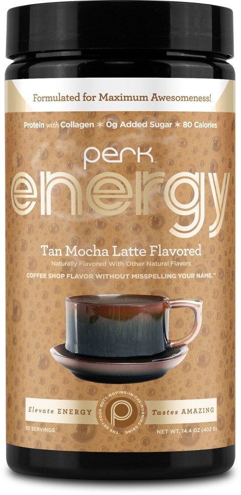 Perk Energy Original Tan Mocha Latte Flavored Drink Powder (20 Servings)