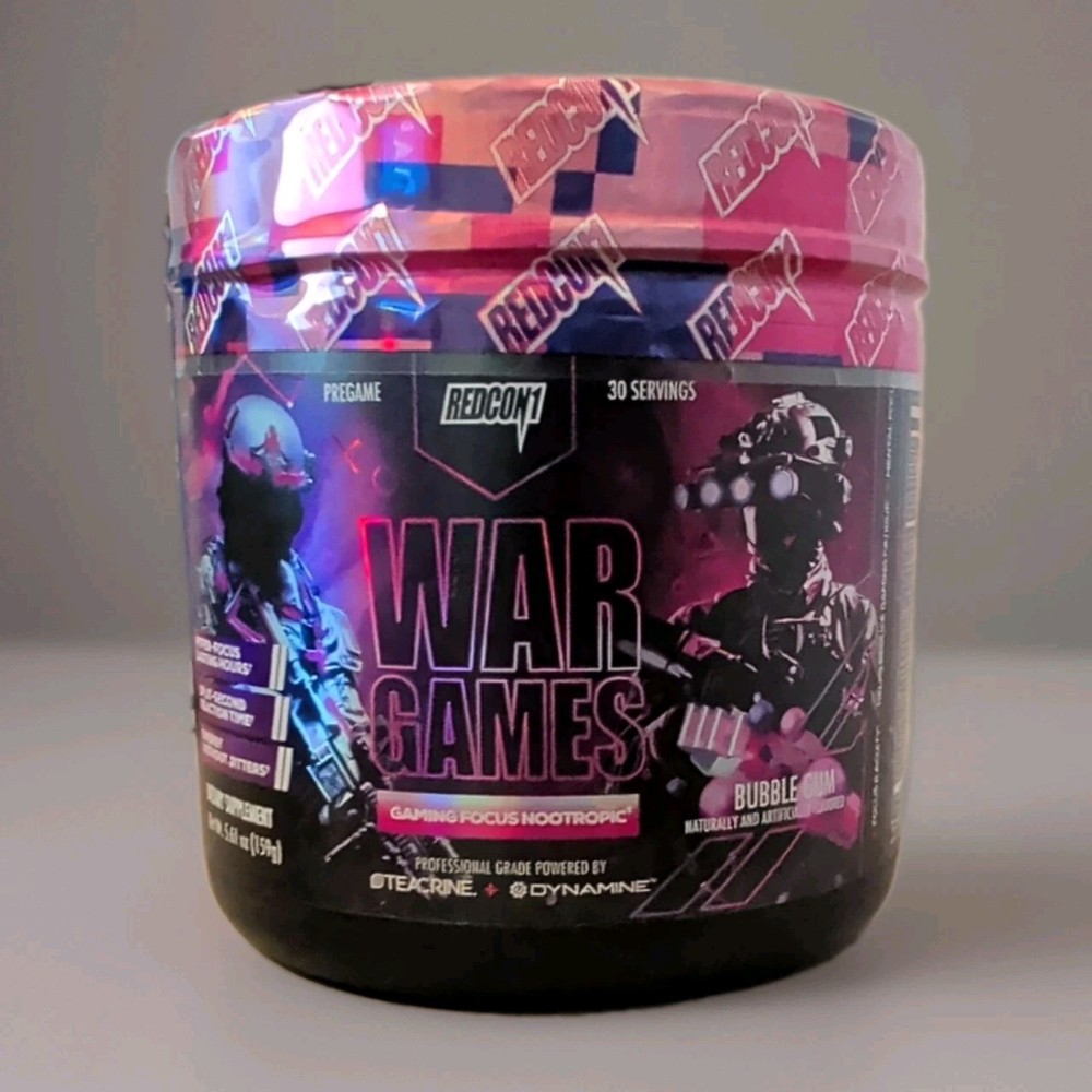 RARE Redcon1 War Games Pre Workout Bubble Gum Gaming Exp 12/2026+. 5.6 oz.