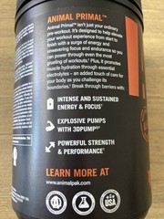 Animal Pre Workout Primal Loaded Powder Dragon Berry 1.05 lb (480 g)