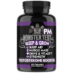 Monster Test CAPS 120CT + Monster PM 60CT Testosteron Booster Sleep Aid Pill 2PK