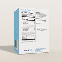 NutriWise Peach Mango High Protein Fruit Drink, Low Calorie, Low Sugar 7ct