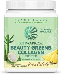 Sunwarrior Plant-Based Beauty Greens Powder Organic Pina Colada, 10.6oz
