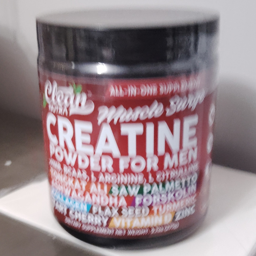Clean Creatine Powder + L-Arginine Men’s Gym Training Muscle Gain Supplement