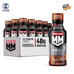 Muscle Milk Pro Advanced Protein Shake Chocolate 40g Protein 12 Pack 14oz