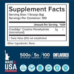 Creatine Monohydrate Powder 500G – Supports Muscle Growth, Strength & Cognitive