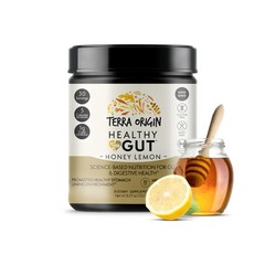 TERRA ORIGIN Healthy Gut Powder Honey Lemon | 30-Servings with L-Glutamine, Z…