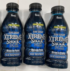 Ansi Pro Series Extreme Shock NO Muscle Pump 16 oz B.Raspberry 3 Bottles