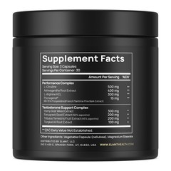 Terra Elmnt 2015Mg Testosterone Booster For Men 8X Strength W. Ashwagandha