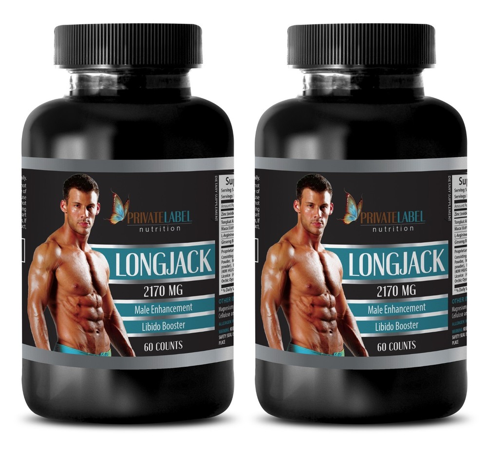 Maca root capsules – LONGJACK 2170mg – sex drive pills – 2 Bottles 120 Capsules