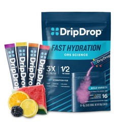 DripDrop Hydration Packets – Bold Variety Pack – 16 Single Serve Electrolyt