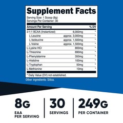 Nutricost EAA Powder 30 Servings (Unflavored) – 8.8 Ounce (Pack of 1), Red