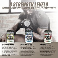 Pump Fuel All In -Medium Stim- Ultimate Muscle Pump Explosive Pre Workout Powder
