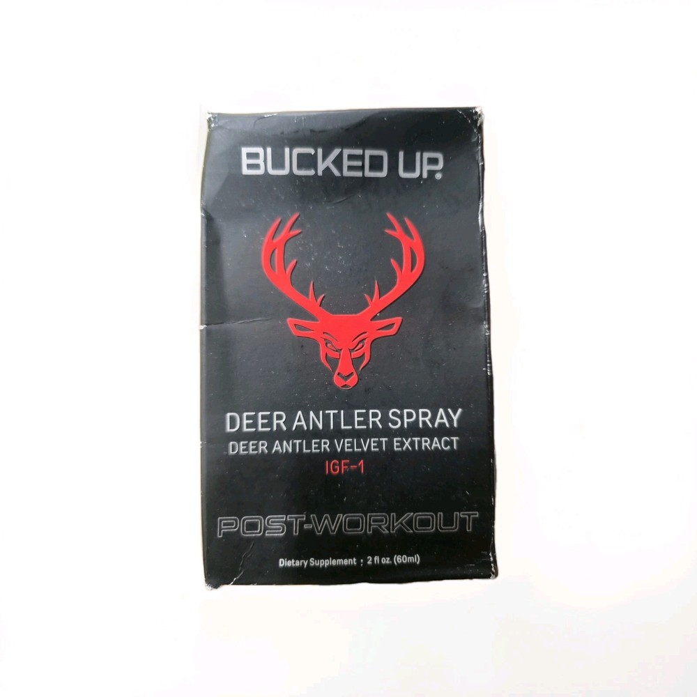 BUCKED UP DEER ANTLER VELVET SPRAY IGF-1 Post-Workout Recovery 2 Fl Oz