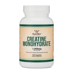 Creatine Monohydrate Capsules – 1g per Serving, 120 Count (Pack of 1), White