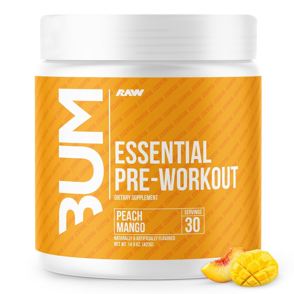 Chris Bumstead Pre Workout Powder Peach Mango 30 Servings Energy Supplement