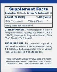 Hi-Tech Pharmaceuticals Ecdisten Beta Ecdysterone 250mg Lean Muscle 60 Tablets