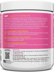 Pre Workout Amino Energy Powder Pink Lemonade Vegan BCAA Drink Mix 30 Servings