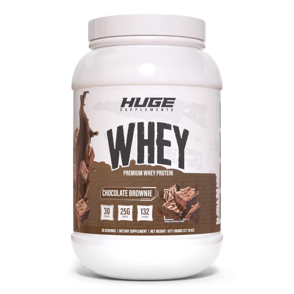 Huge Whey, Protein Powder for Muscle Gain, 25g Protein, 12g EAAs, Supports Mu…