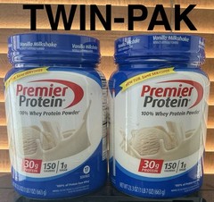 TWIN-PAK Premier protein Whey Protein Vanilla 1.5 Lb 7/26