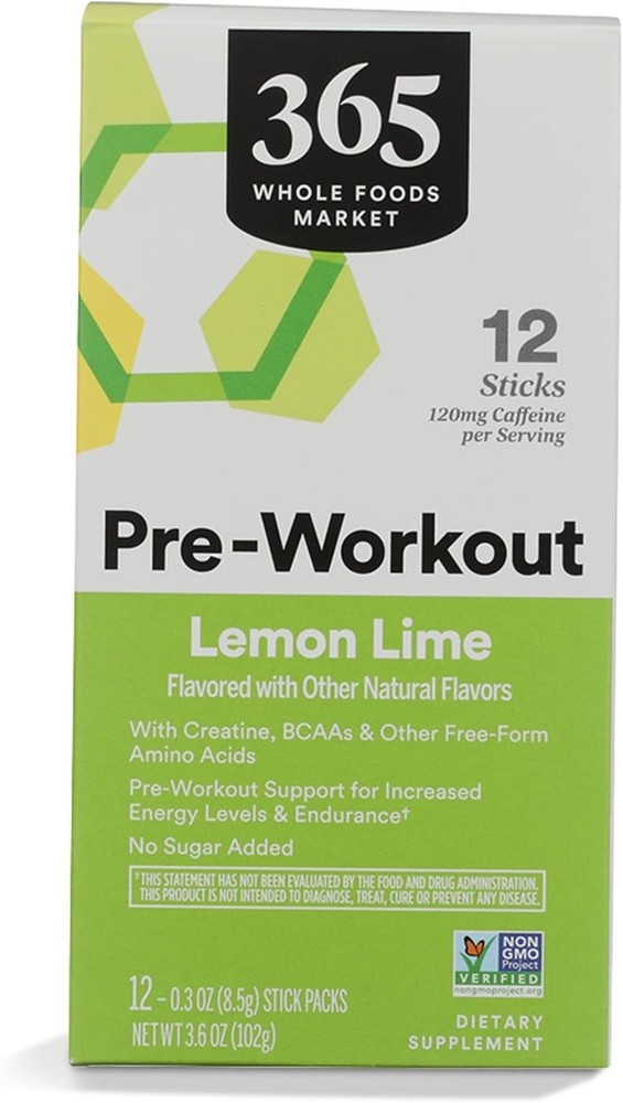 2-Pack 365 Whole Foods Market Pre-Workout Lemon Lime 12 – 0.3 oz Stick BB 08/27