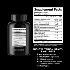 Burn Flow- Bodybuilding & Men’s Health Support- 2 Bottles- 180 Capsules