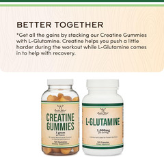 Creatine Monohydrate Gummies – 1G per Serving, 120 Count – No Fillers, Vegan Saf