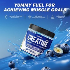 Creatine Monohydrate Gummies 5g Pre-Workout Energy Muscle Growth 120 Count