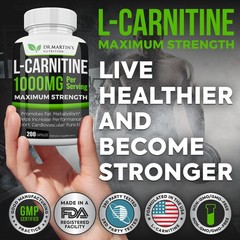 DR. MARTIN’S NUTRITION Extra Strength L-Carnitine – 200 200 Count (Pack of 1)