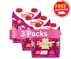 Premier Protein Indulgence Protein Shake, White Chocolate Raspberry, 12 Ct