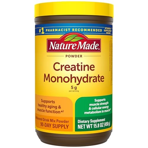 Creatine Monohydrate Powder 5g Unflavored Muscle Support 90 Day