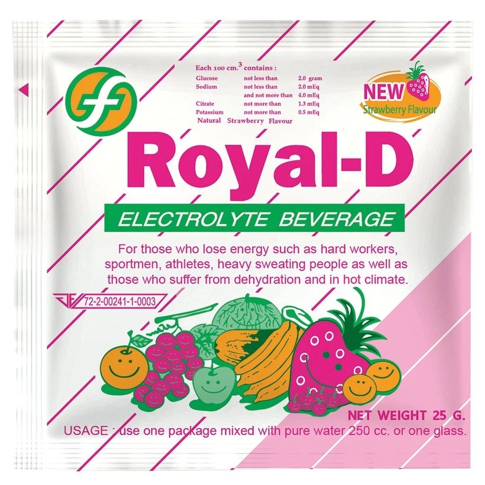 Royal-D Electrolyte Beverage Powder Sodium, Potassium, Vitamin Assorted Flavors