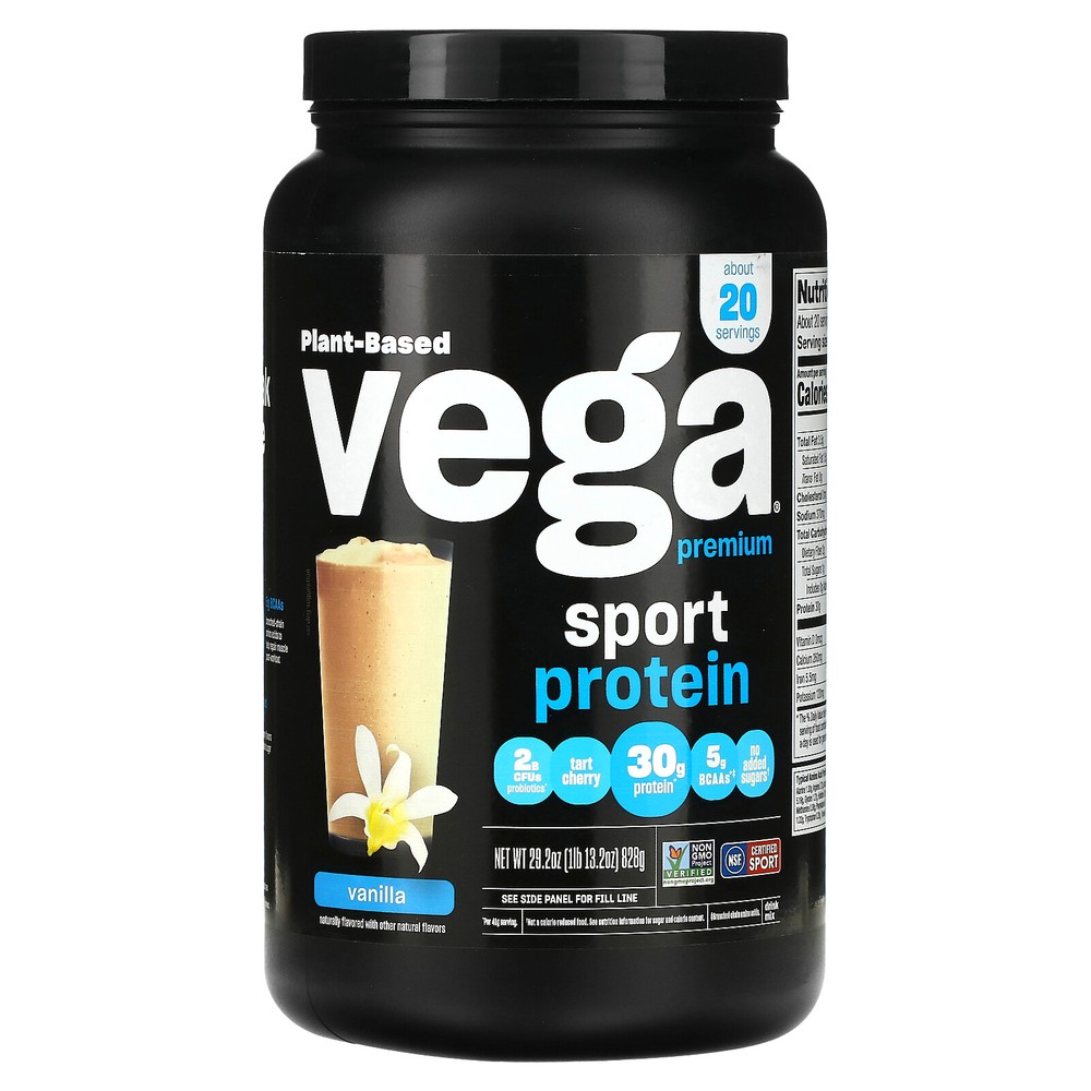 Vega Sport Performance Protein Vanilla Flavor 29 2 oz 828 g Dairy-Free,
