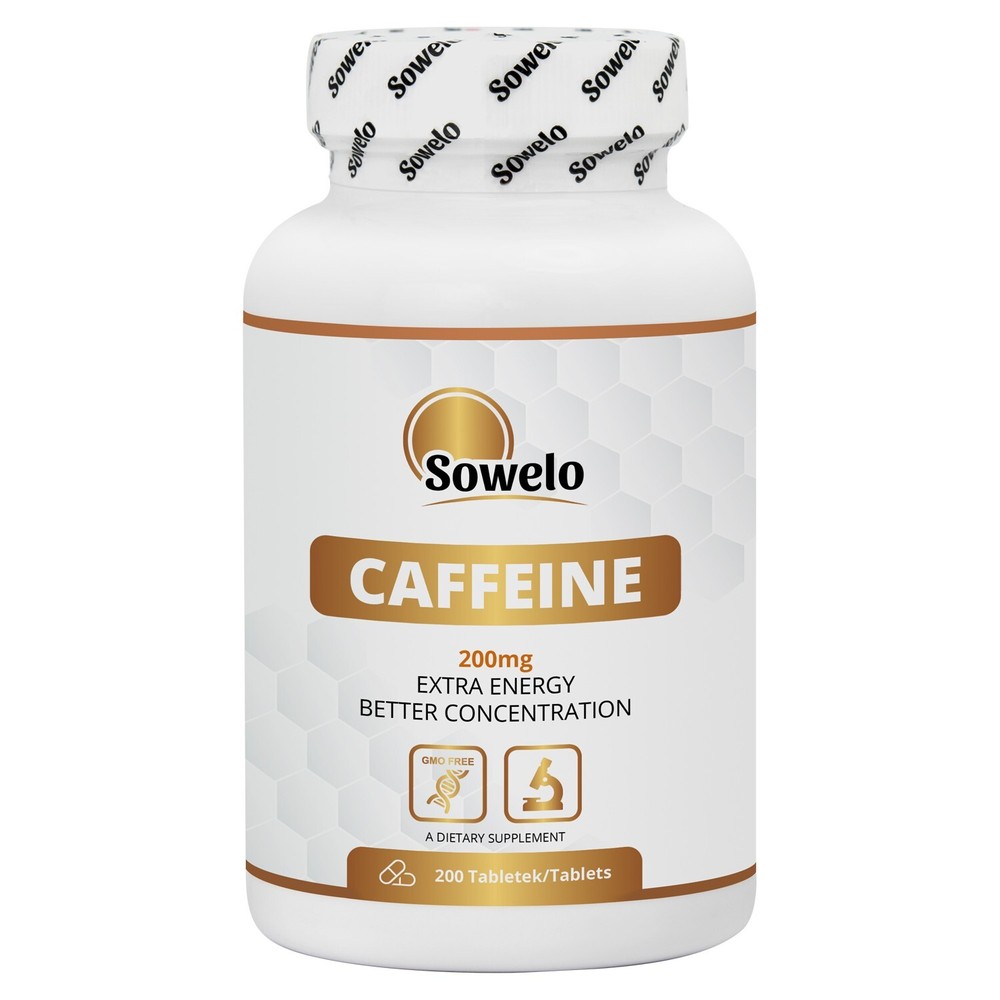 Caffeine 200mg Tablets – Energy, Focus, Concentration & Mental Clarity – Sowelo