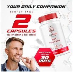 (5 Pack) Biopeak for Male, Bio Peak Advanced Men Support Pills (300 Capsules)
