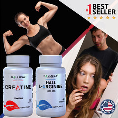 CREATINE & L-ARGININE – Muscle Recovery & Nitric Oxide Support – 120 Capsules