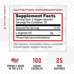 Purus Labs L-Arginine – Endurance & Pump & Grow – 100 Capsules