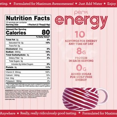 Perk Energy Drink Mix (White Chocolate Peppermint Pretzel) 10 Stick Packs