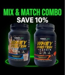 Force One Whey Protein 3lb – Combo 2 Flavors – Mix & Match – Zero Sugar