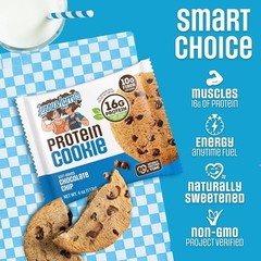 Lenny & Larry’s The Complete Cookie Chocolate Chip 4 oz 12 Pack Each (Pack of 3)