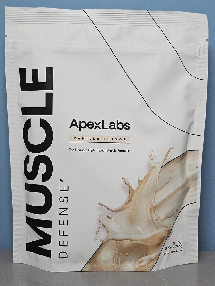 Apex Labs Muscle Defense Vanilla Protein Shake 15 Servings New Sealed! Exp 4/28