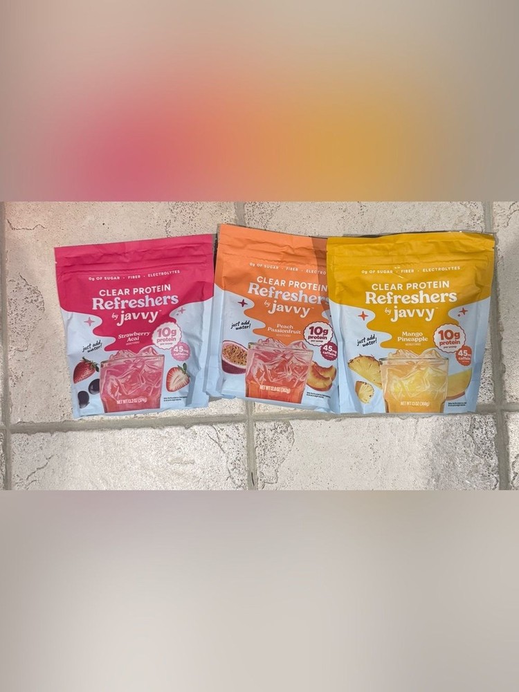 Clear Protein Refresher by Javvy trio flavors