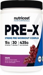 Nutricost Pre-X, Extreme Pre-Workout Powder Complex, Grape, 30 Servings