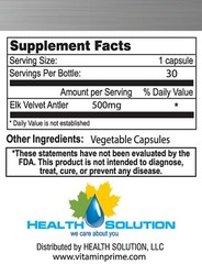 athletic performance blend – ELK VELVET ANTLER – libido natural for men 1B 30c