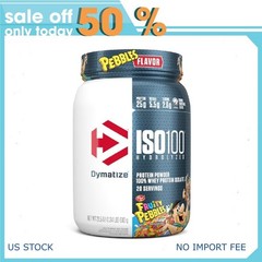 Dymatize ISO100 Hydrolyzed Whey Isolate Protein Powder, Fruity Pebbles, 20 ser