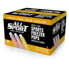 AllSport Tropical Freezer Pops Giant Sized 3oz 144 CT Ice Pops w/ Electrolytes