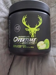 BUCKED UP OVERTIME CRISP APPLE PRE-WORKOUT 25 SER. NEW Exp. 02/2027
