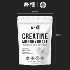 Micronized Creatine Monohydrate Powder – Unflavored Muscle Support, 20 Servings